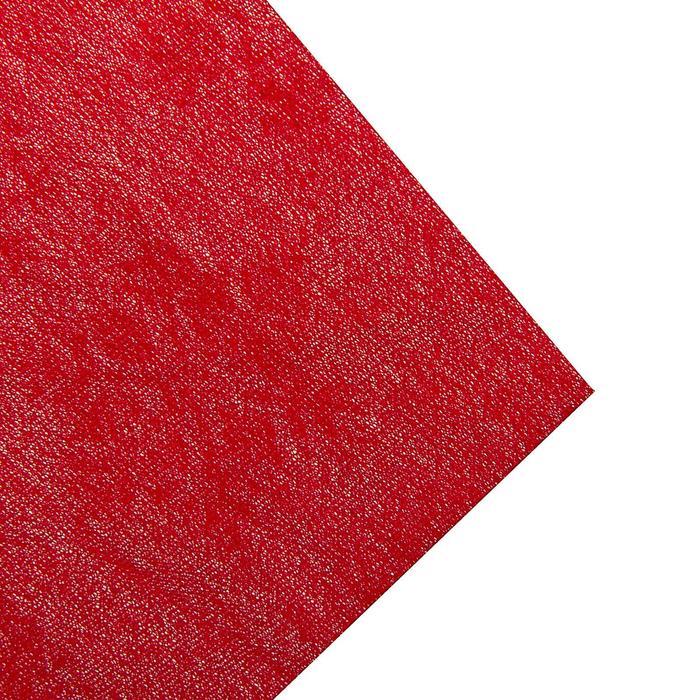 Ткань, плюш красный с выдавленными снежинками, ширина 150 см