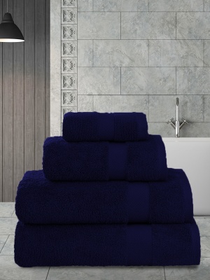 Полотенце махровое "Zara" (Темно-синий)