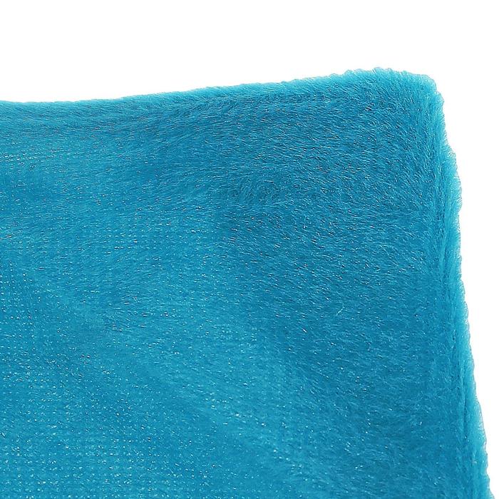 Ткань плюш 6-5 голубой №20, ширина 150 см